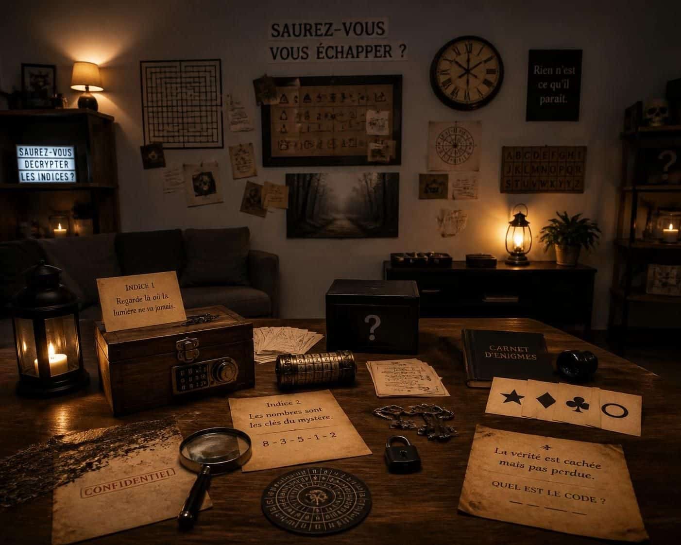d&eacute;couvrez comment organiser un escape game maison passionnant et personnalis&eacute; pour divertir vos amis et votre famille avec des &eacute;nigmes captivantes et une ambiance immersive.